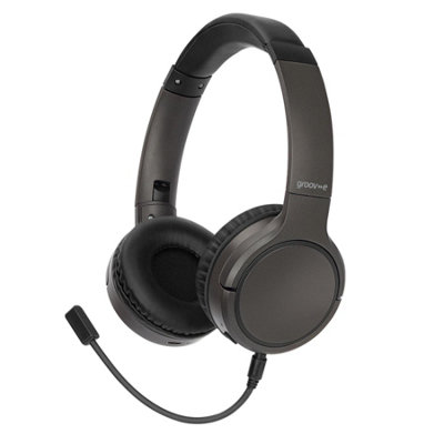 Groov-e Connect Wireless Headphones with Detachable Boom Microphone ...