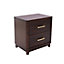 Grotti 2 Drawer Brown Bedside Table