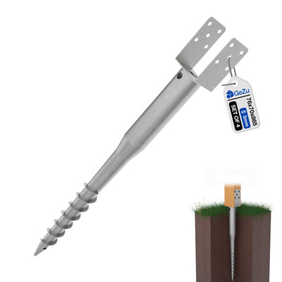 Ground Screw Fence Post Spike Support Anchor Foundation - 76 x 76 x 865 ...
