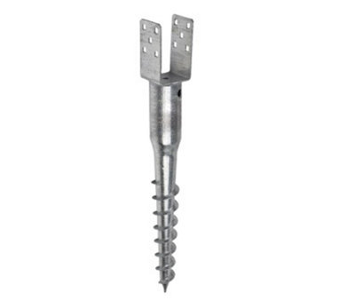 GROUND SCREWS FENCE POST Spike Support Holder Anchor Screw 81 x 685mm (3.2x 27") DIY at B&Q