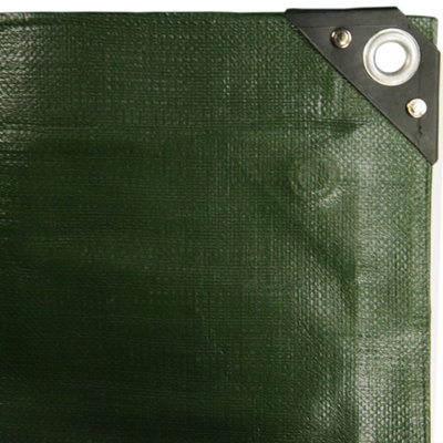 GroundMaster 250gsm Brown/Green Tarpaulin (5m x 6m)