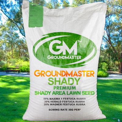 GroundMaster 25kg Shady Premium Dark Lawn Area Quality Grass Seed Various Sizes