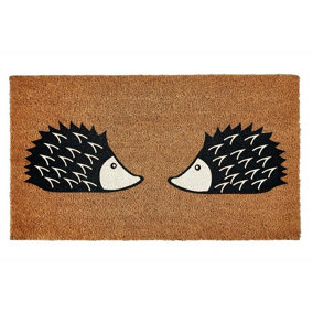 Groundsman Hedgehog Door Mat Brown/Black/White (40cm x 70cm)