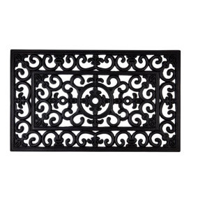 Groundsman Rectangular Entrance Doormat Black (One Size)