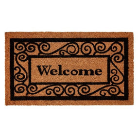 Groundsman Traditional Welcome Doormat Brown/Black (One Size)