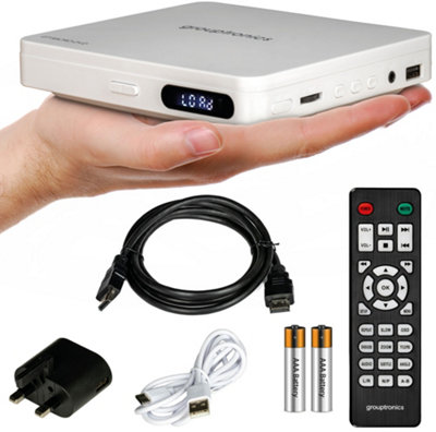 Grouptronics GT-Micro-DVD White Small Multi Region HDMI DVD Player For ...