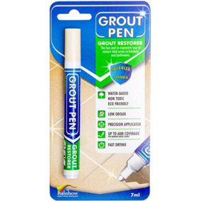 Grout Pen - Designed for restoring tile grout in bathrooms & kitchens (IVORY)