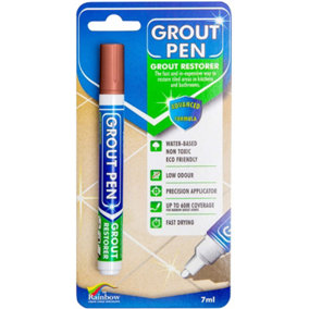 Grout Pen - Designed for restoring tile grout in bathrooms & kitchens (Terracotta)