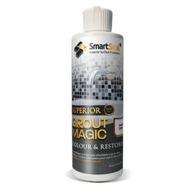 Grout Restorer, Grout Magic (Dark Grey), Smartseal, Grout Sealer, Superior to Grout Paint and Grout Pen, 15-Year Lifespan, 237ml