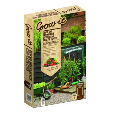 Grow It Tomato Grow Bag Standard with Clear Plastic Cover - 3