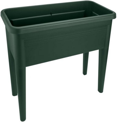 Grow Table Flower Plant Pot - 100% Recycled Matte Plastic Planter or Indoor & Outdoor - Green Table Planter