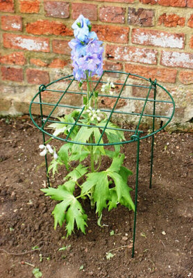 Grow Through Legs (Pack Of 3).Steel Plant border supports - Ring sold separately - H60 cm