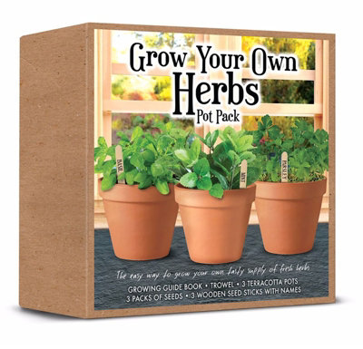 Grow Your Own Herbs Basil, Mint & Parsley Kit DIY at B&Q