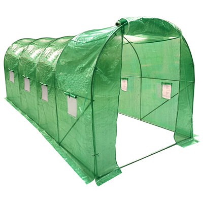 Growhouse Wolf Walk-In Garden Polytunnel 4m x 2m Green