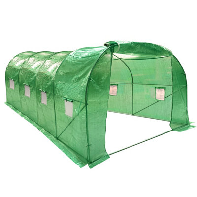 Growhouse Wolf Walk-In Garden Polytunnel 4m x 3m Green