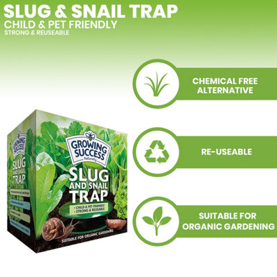 Growing Success Slug & Snail Trap Chemical-Free Garden Pest Control ...