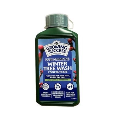 Growing Success Winter Tree Wash Suitable for Organic Gardening, Edible Fruit Trees & Bushes - Control Insect, Bug & Eggs- 1L