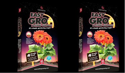 Growmoor Easy Gro Plus Potters Compost 60L Pack of 2