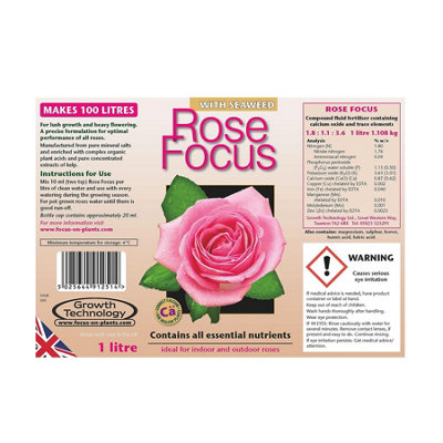 Growth Tech Rose Focus Fertiliser 1L