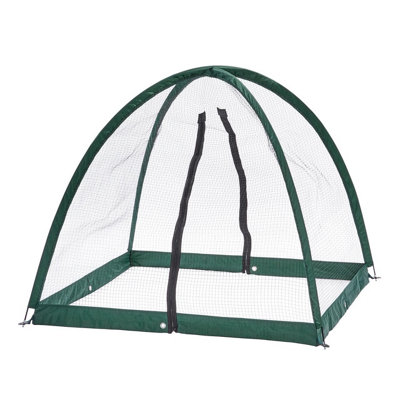 GroZone Cage Garden Cloche - Outdoor Grow House Tent with 2 Zipped ...
