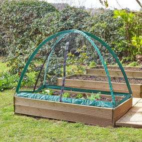 GroZone Cage Garden Cloche - Outdoor Grow House Tent with 2 Zipped Openings - Protect Plants from Pests - H120 x W180 x D90cm