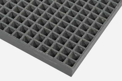 GRP Grating Anti-Slip 1985 x 996 x 25mm Sq Grip Top - Grey