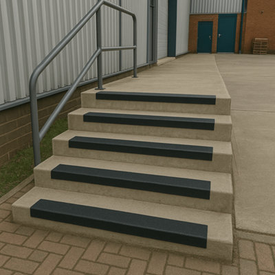 GRP Stair Nosings Heavy-Duty Anti-Slip Safety Tread - Non-Slip Step ...