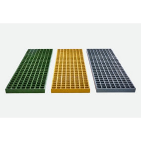 GRP  Waffle Boards 996 x 310 x 25mm Sq Grip Top - Grey (Sold in Pairs)