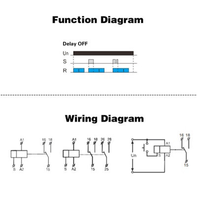 GRT8-B1 Mini Power Off Delay Time Relay DIN Rail Type DC 12V-240V