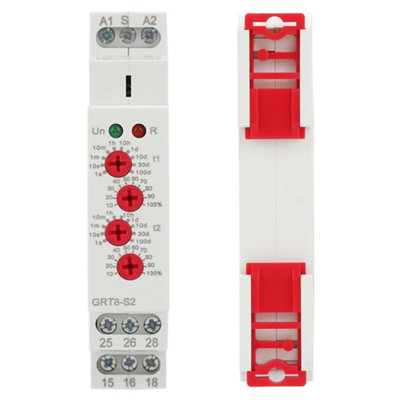 GRT8-S2 Mini Asymmetric Cycle Timer ON/OFF Repeat Cycle Time Relay AC