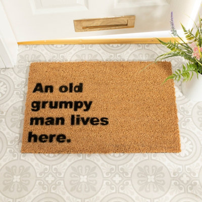 Grumpy Man Lives Here Doormat - Regular 60x40cm