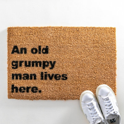 Grumpy Man Lives Here Doormat - Regular 60x40cm