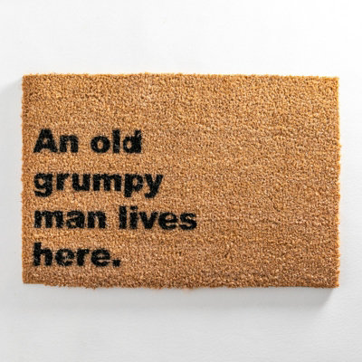 Grumpy Man Lives Here Doormat - Regular 60x40cm - 3