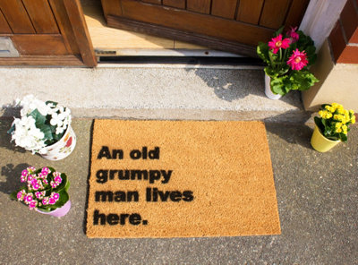 Grumpy Man Lives Here Doormat - Regular 60x40cm - 6