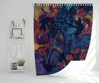 Grunge Flower Print (Shower Curtain) / Default Title Price Comparisons | Compare The Build