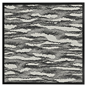 Grunged stripes (Picutre Frame) / 16x16" / Black