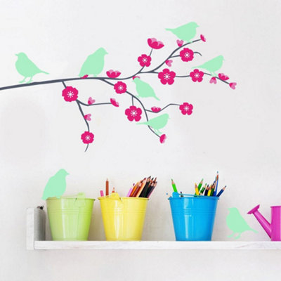 GS066 - bird glowing sticker Glow in Dark Stickers Stock Clearance