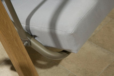 GSD 3 Seat Modern Bordeaux Swing Chair with Grey Waterproof Canopy - 5