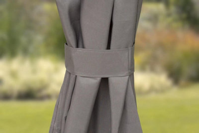 GSD 3m x 4m Large Grey Lilly Gazebo with Side Curtains - 4