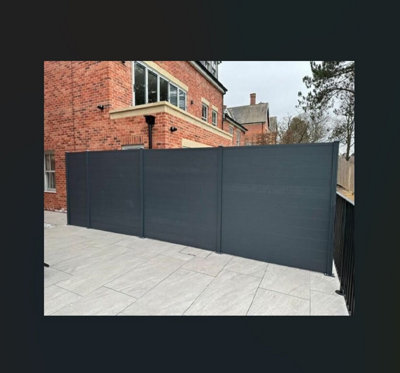 GSD Aluminium Heavy-Duty Fencing/Screening System Starter Kit in Black