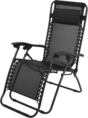 GSD Black Zero Gravity Outdoor Relaxer Chair