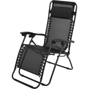 GSD Black Zero Gravity Outdoor Relaxer Chair