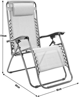 GSD Black Zero Gravity Outdoor Relaxer Chair