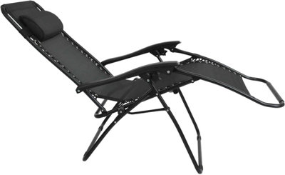 GSD Black Zero Gravity Outdoor Relaxer Chair - 3