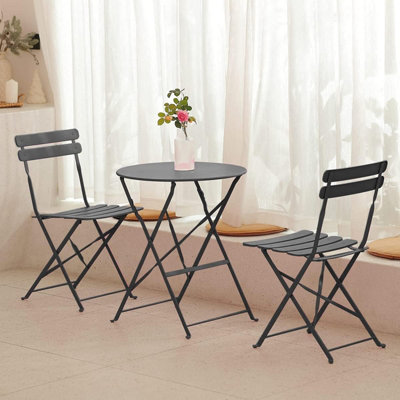 GSD Eve Black Bistro Foldable Balcony Set