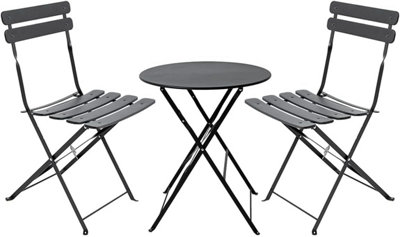 GSD Eve Black Bistro Foldable Balcony Set