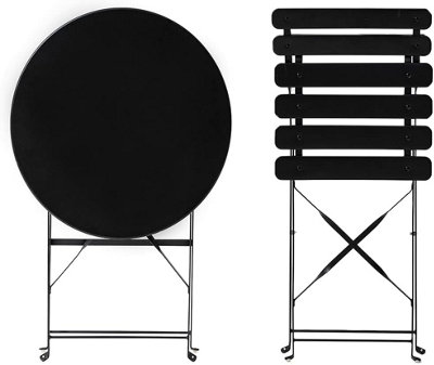GSD Eve Black Bistro Foldable Balcony Set