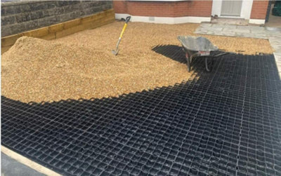 GSD Recycled Plastic Gravel/Grass Grid Paver Path Base Mat 1 x 0.25 sqm - 3