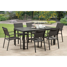 Garden table and 6 best sale chairs b&q