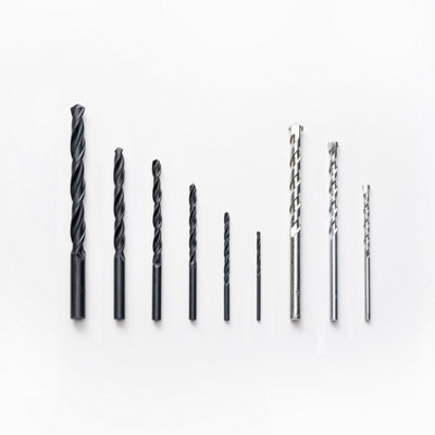Gtech Drill Bit Set 9pc HSS and Masonry 2-8mm